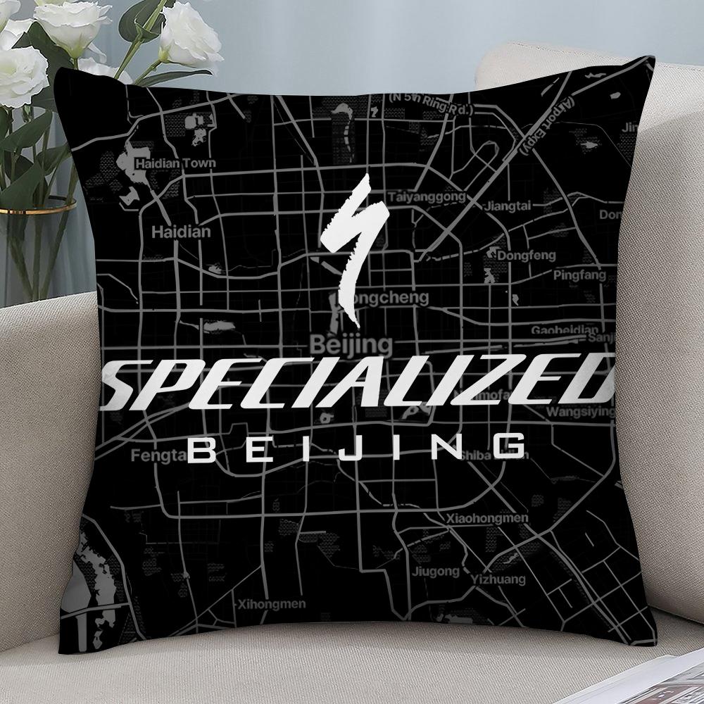 S-SpecializedS Mountain Bike Pillow Case Short Plush Pillow Covers Sofa Decorative Gift Home Double-sided Printing Cushion Cover