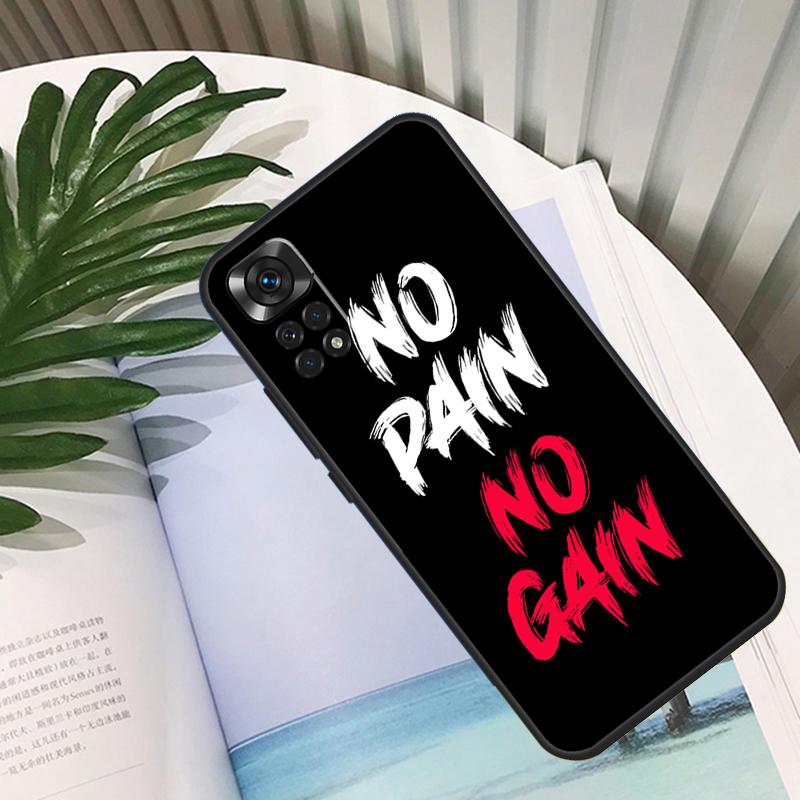 No Pain No Gain Training Funda For Xiaomi Redmi Note 13 10 11 12 14 15 Pro Plus Case For Redmi 15C 12C 13C 14C 10C 15
