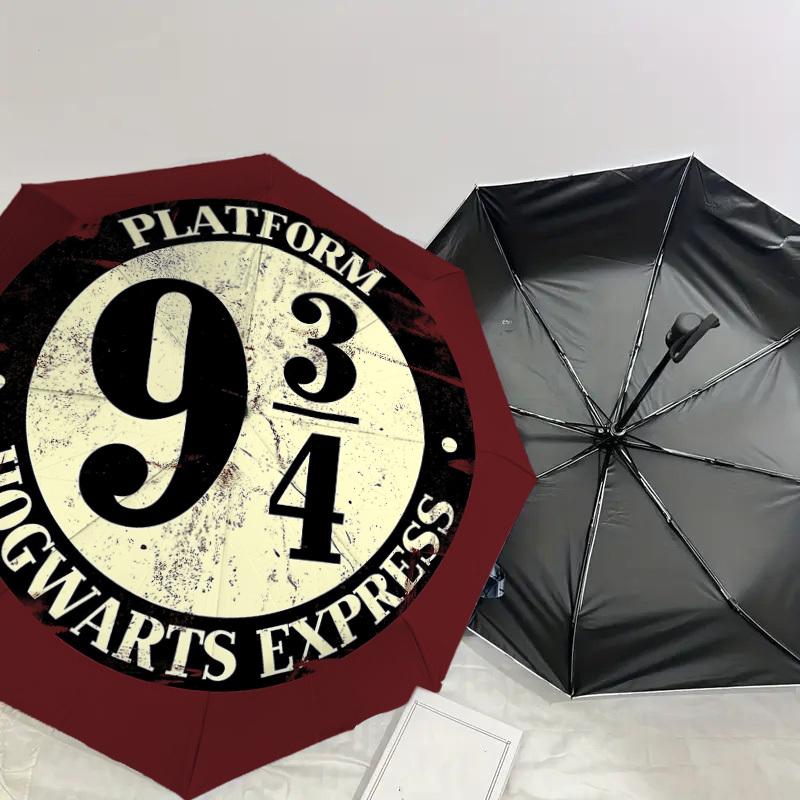 1PC Platform 9 3/4 Umbrella-8-Rib Reinforced, Automatic Open, Lightweight & Durable, Cute Fashion Accessory for Outdoor, D2628