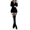 Glossy Sexy Lace Bow Stockings Over Knee Small Suspender Reflective Socks