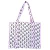 Handmade Cotton Tote Bag | Artisan Quilted Shoulder Purse for Beach and Travel | Oversized Floral Print Handbag with Magnetic Snap, Pack of 1