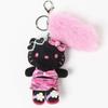 Repipi Plush Keychain Hello Kitty Leopard Black Pendant cartoon dark skin fluffy Kitty cat heart Stuffed KeyChain