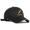 Unisex Embroidered Freedom Feather Baseball Cap Classic Curved Brim Sunshade Peaked Cap Casual Hard Top Hat for Men and Women