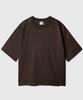JEMUT Boy Crop Short Sleeve T-Shirt Dark Brown Kjst2619