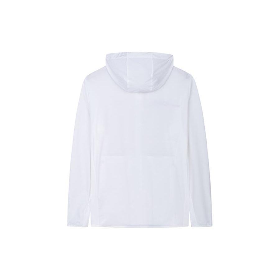 Anta Training Series Letter Zipper Hooded Lightweight Comfortable Sports Jacket Men Jacket Pure-White 152427608-2