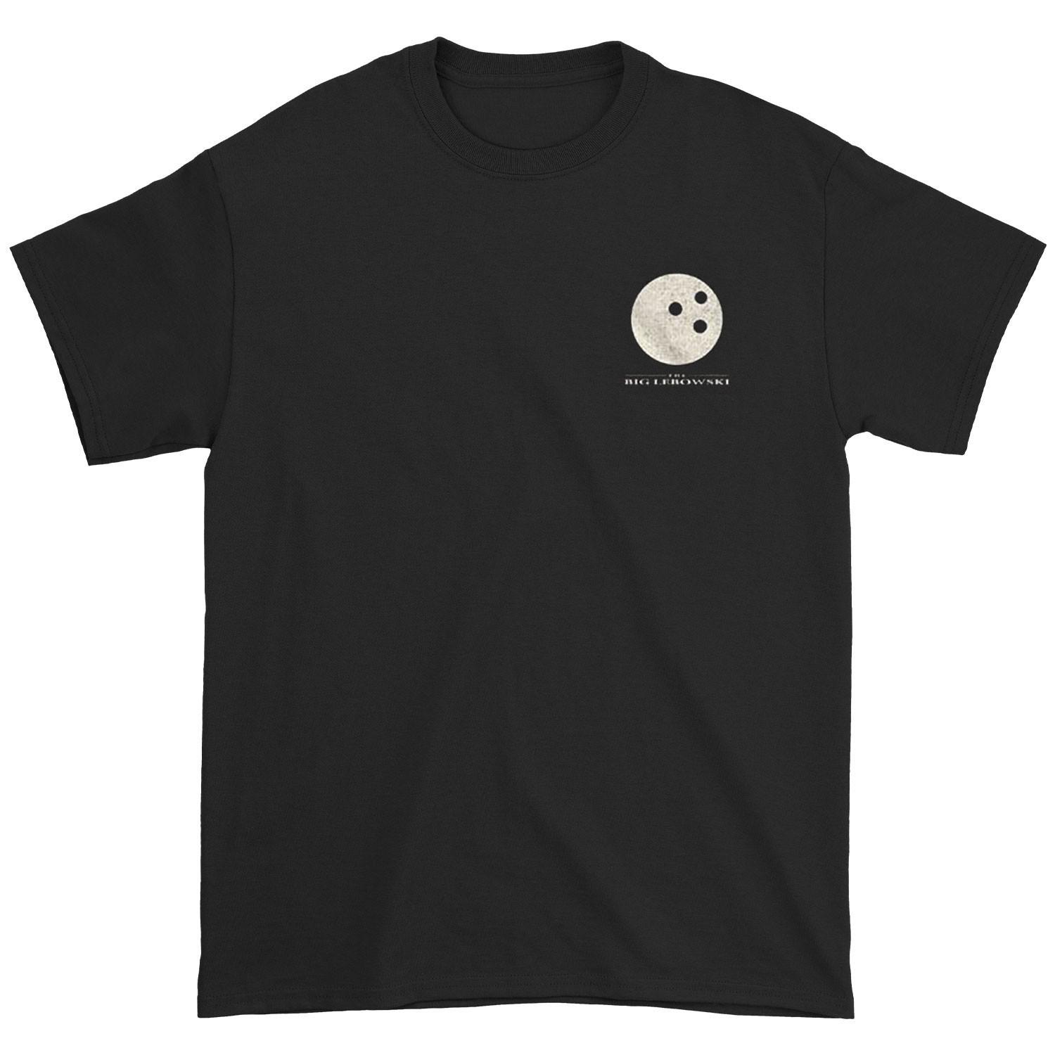 Men s Big Lebowski Big Lebowski Bowling Team Front And Back T-shirt Medium Black 3XL