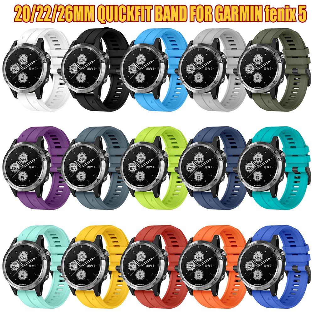 Pro Fenix 6 Pro 7 5 Plus 22 20 26mm Řemínek Silikonový QuickFit pro Garmin Fenix 6X Pro 7X 5X 6S 7S Forerunner 935 945 3HR Náramek