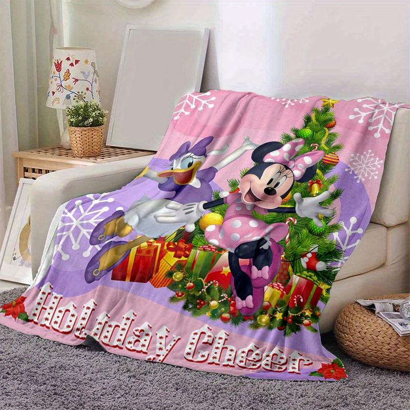 

1pc. Christmas Holiday Cheer Minnie Mouse and Daisy Duck Cartoon Throw Blanket for Home Decor, Gift Idea, All Seasons Use, Soft Flannel Thro 100x150cm