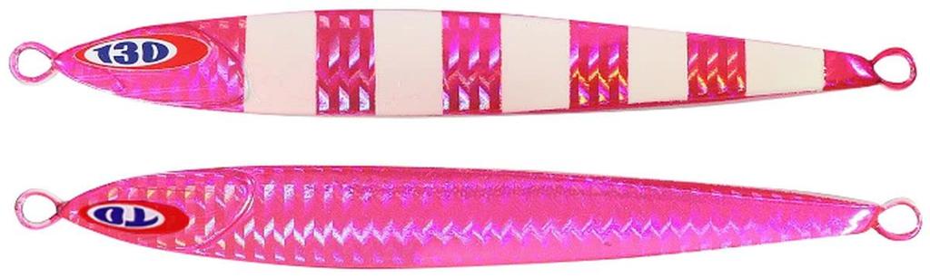 JACKALL Metal Jig Anchovy Metal Type ZERO 130g Pink/Glow Stripe