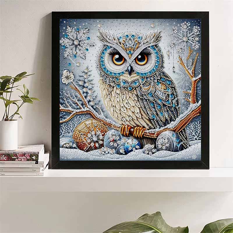 New Arrival 5D DIY Full Circle Diamond Painting "Owl" Embroidery Cross Stitch Home Decor Gift