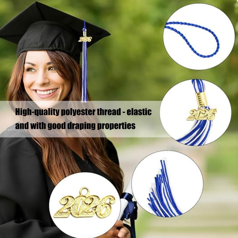 2026 Commencement Tassels Featuring Secure Clip Rayon Fabric For Academic And Home Decoration