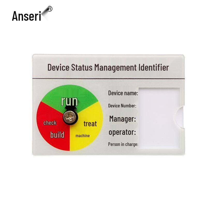 AccuSafe Acrylic Equipment Status Indicator Sign 12.5x8 cm