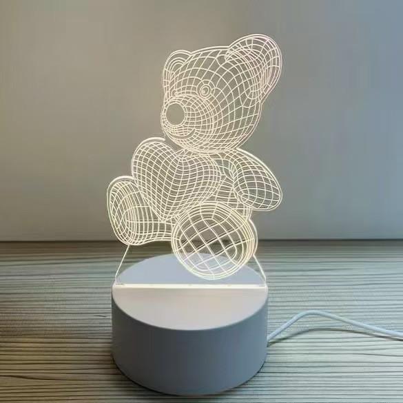 3D LED Touch Night Light: Colorful Remote-Control Table Lamp Gift