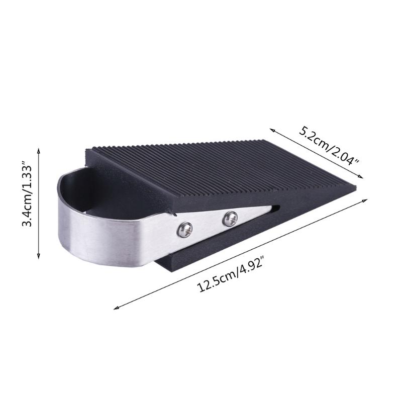 Rubber Door Stopper Wedge Block Guard Wind Dust Blocker Stopper Protector For Home Children Office With Stainless Steel