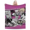 Comfort BLUEs LOCKs Shidou Ryuusei  Blanket Stuff Sofa Decorative  Throws And Blankets Warm Coral Fleece Plush for Couch