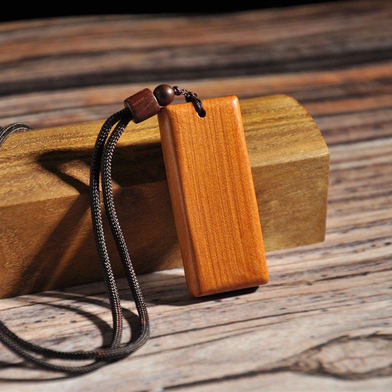 Engravable Peach Wood Peace Amulet Keychain & Car Pendant for Men, Women, & Babies