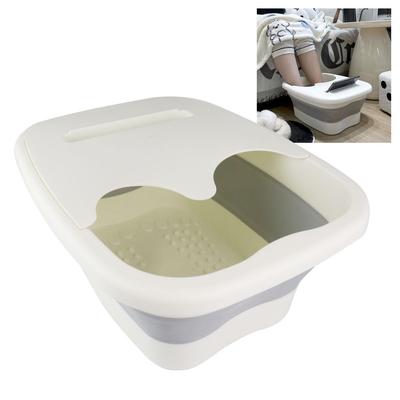 Foldable Foot Portable Foot Spa with for Home and Outdoor Lightweight Bath, Lid, Use, (White)