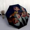 Seven Dwarfs, Snow White Themed Automatic Opening and Closing Umbrella, Brightly Colored 8-rib Portable Umbrella, Suitable for Men and Women, A Perfec