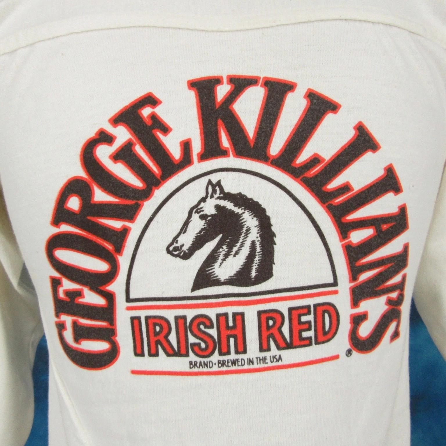 Новый винтажный футболка-майка GEORGE KILLIAN S IRISH RED BEER 80-х годов XS coors алкоголь M