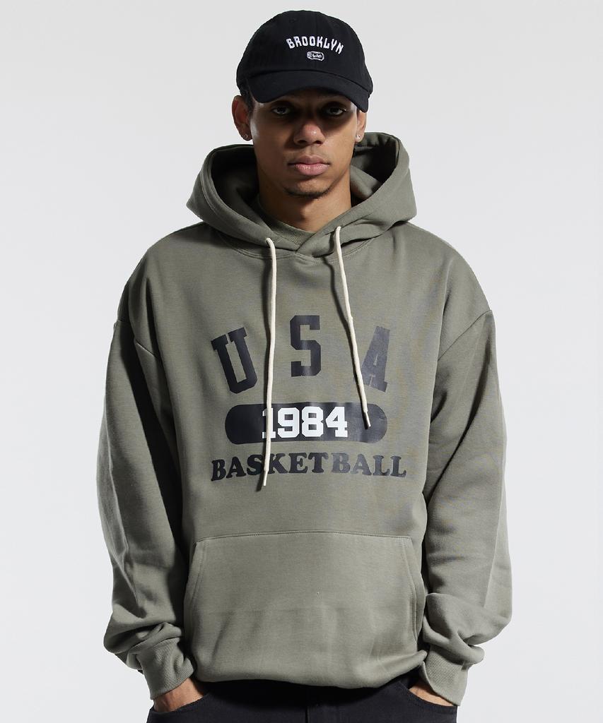 Usa Basketball Hoodie Khaki