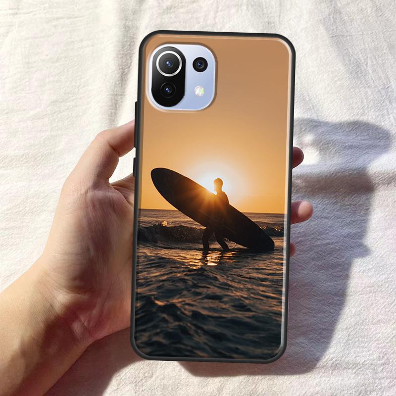 Surf Surfboard Case For POCO X5 X3 Pro F4 X4 GT F3 M5s F5 Pro Phone Shell For Xiaomi 12T 11T 12 13 Pro Lite
