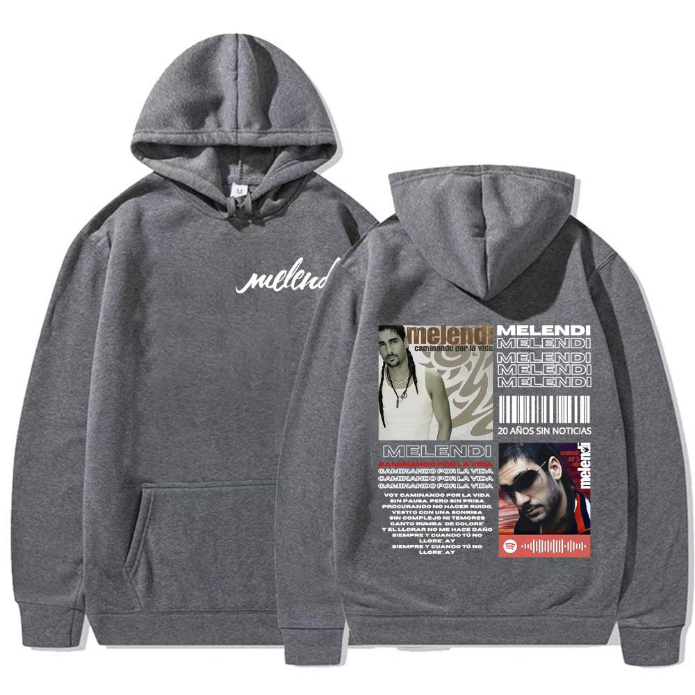 Rapper Melendi Caminando Por La Vida 2025 Tour Sweatshirts Men Women Oversized Hip Hop Fashion Hoodie Casual High Street Hoodies