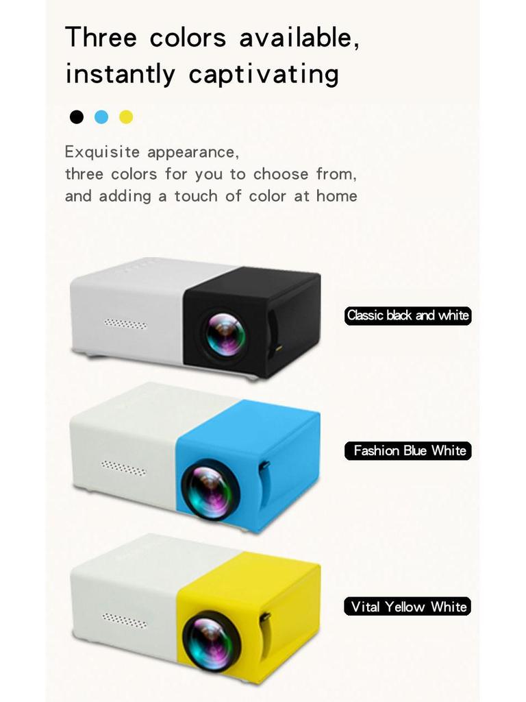YG310 LED Home HD 1080P Mini Projector - Little Yellow Machine