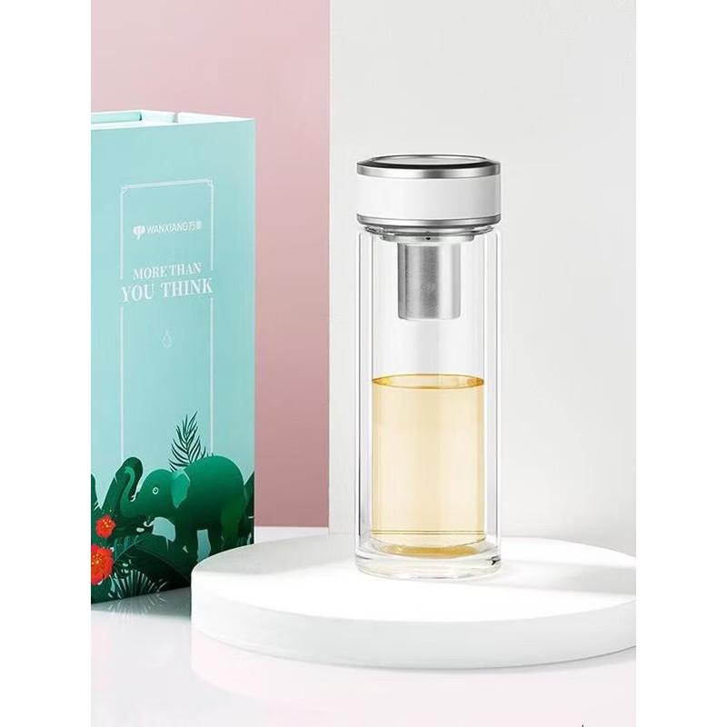 Wanxiang Double-Layer Glass Tea Infuser Mug