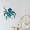 Holz Oktopus Wanddekoration See Strandhaus Badezimmer Ozean Wandkunst Küsten Nautisch Meerestier Hängendes Ornament