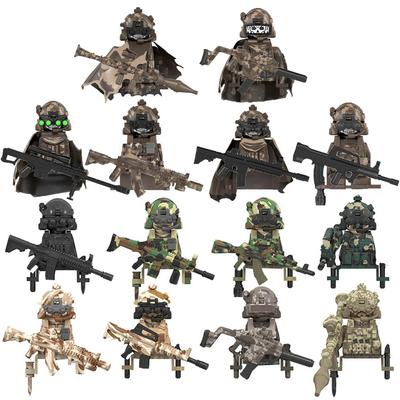 WM6147 WM6168 Série Militar SWAT Forças Especiais Blocos de Construção Soldado Comando Polícia da Cidade Boné Mini Figura de Ação Brinquedos