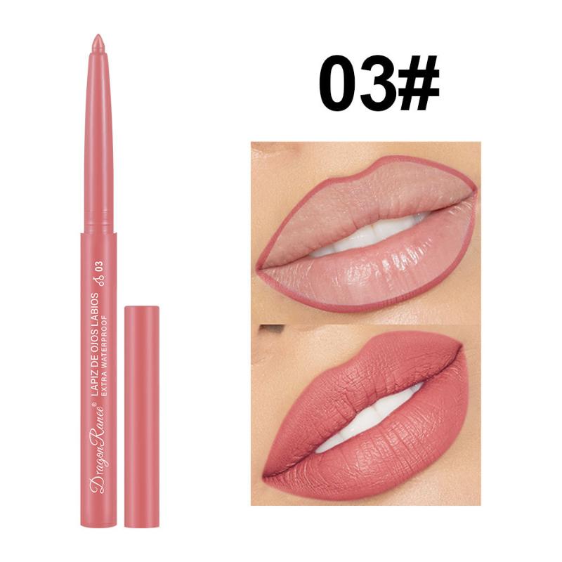 

Matte Lipstick Pen Makeup Lip Gloss Lipliner Pen 12 Colors Draw Lip Line Waterproof Long-Lasting Automatic Lip Liner Beginner