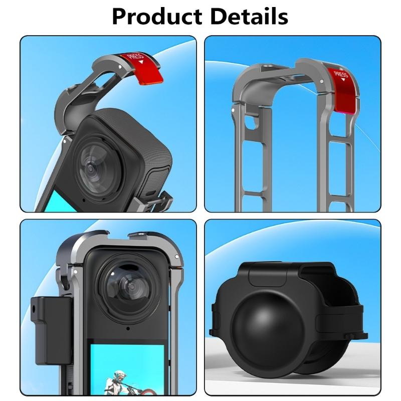 Aluminum Protective Frame Expansion  Cage Metal Lens Protections Camera Full Frame for X4