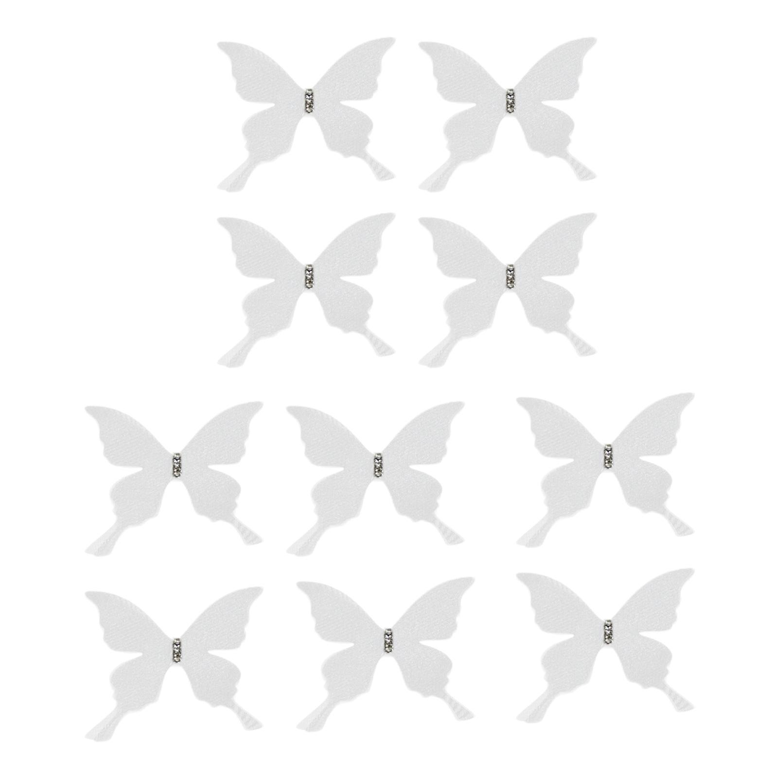 

10 шт. Декоративна шпилька для штор Метелик Безпечна шпилька Стрази Прикраси Шпилька для прикраси штор Аксесуари білий