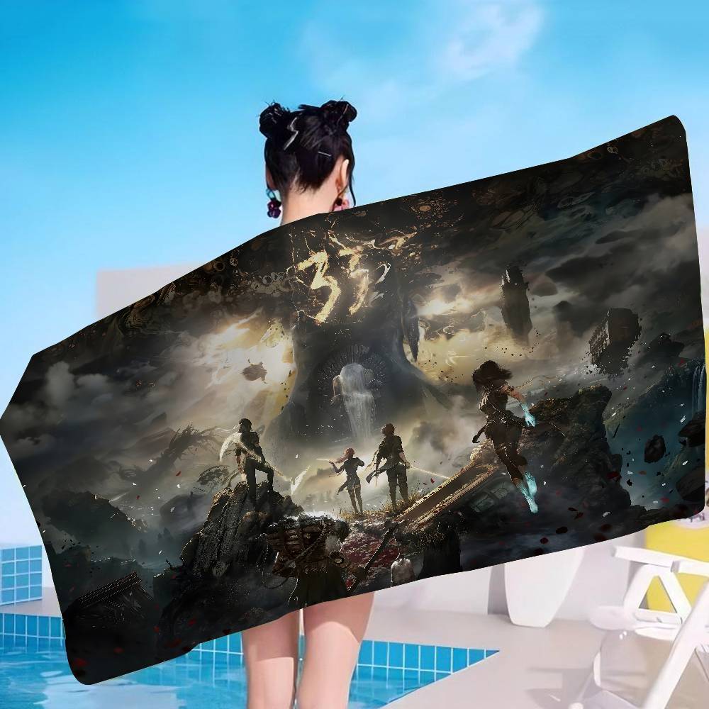 Game C-Clair O-Obscur E-Expedition 33 Microfiber Printed Beach Towel Mountain Climbing Yoga Beach Running Absorbent Soft Towel