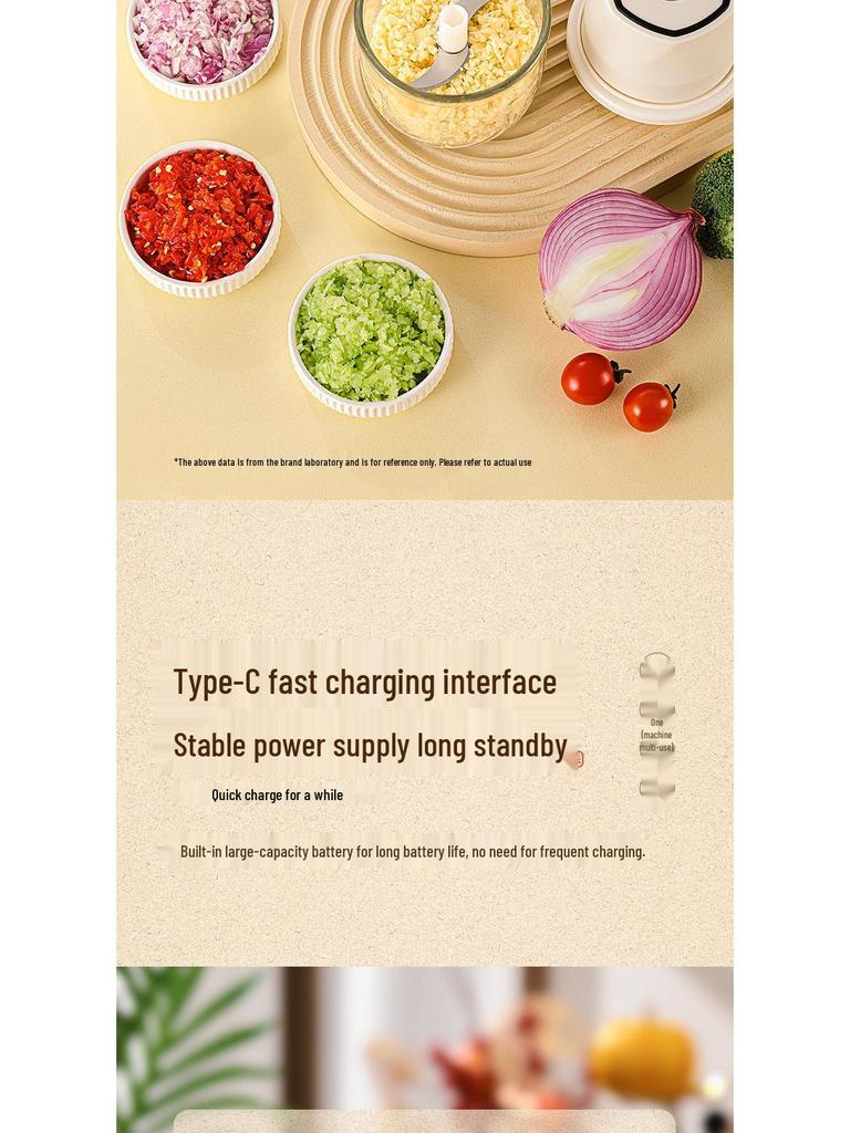 Rechargeable Electric Mini Garlic Press & Chopper