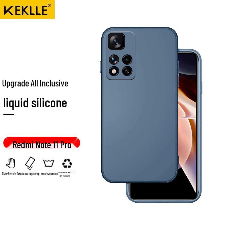 KEKLLE Redmi Anti-Drop Liquid Silicone Phone Case