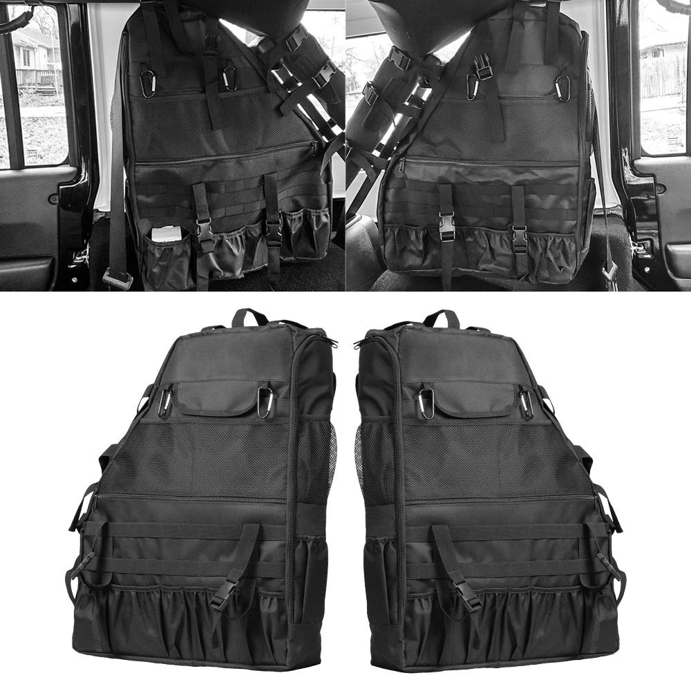 For Wrangler JK Rubicon 4-Door 2007-2019 JL JK JKU Roll Bar Storage Bag Cage Multi-Pockets Organizers Cargo Bag Saddlebag
