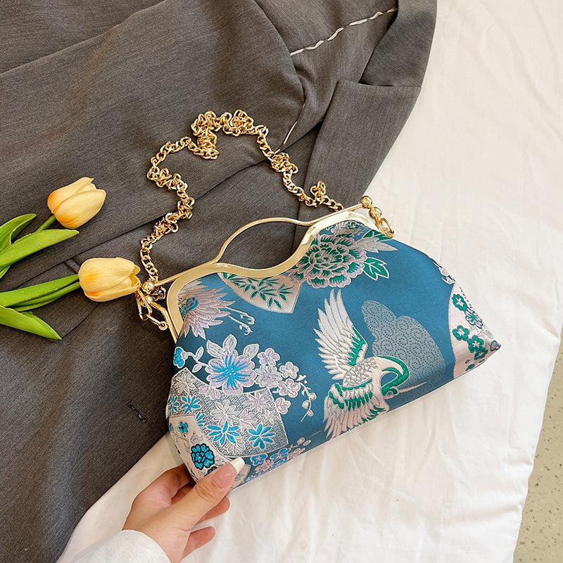 High-level Appearance Single-shoulder Bag Cheongsam Shell Bag Embroidery Texture Crossbody Bag