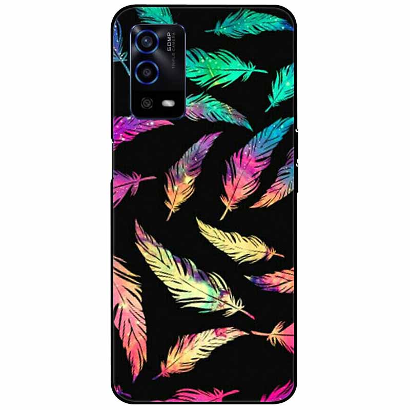 For Oppo A55 4G Case A 55 Silicone Soft Painted TPU Black Cover for Oppo A55 Case CPH2325 Cute Funda Coque for OPPOA55 6.51''