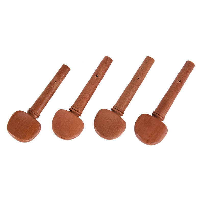 4/4 Size Jujube Wood Violin Fiddle Tuning Pegs Endpin Set Replacement