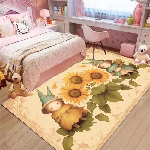 

3D Cartoon Rabbits Carpets for Living Room Children s Large Area Bedroom Sofa Decoration Rug Kids Game Non-slip Floor Mat 40x60cm 16x24 inch