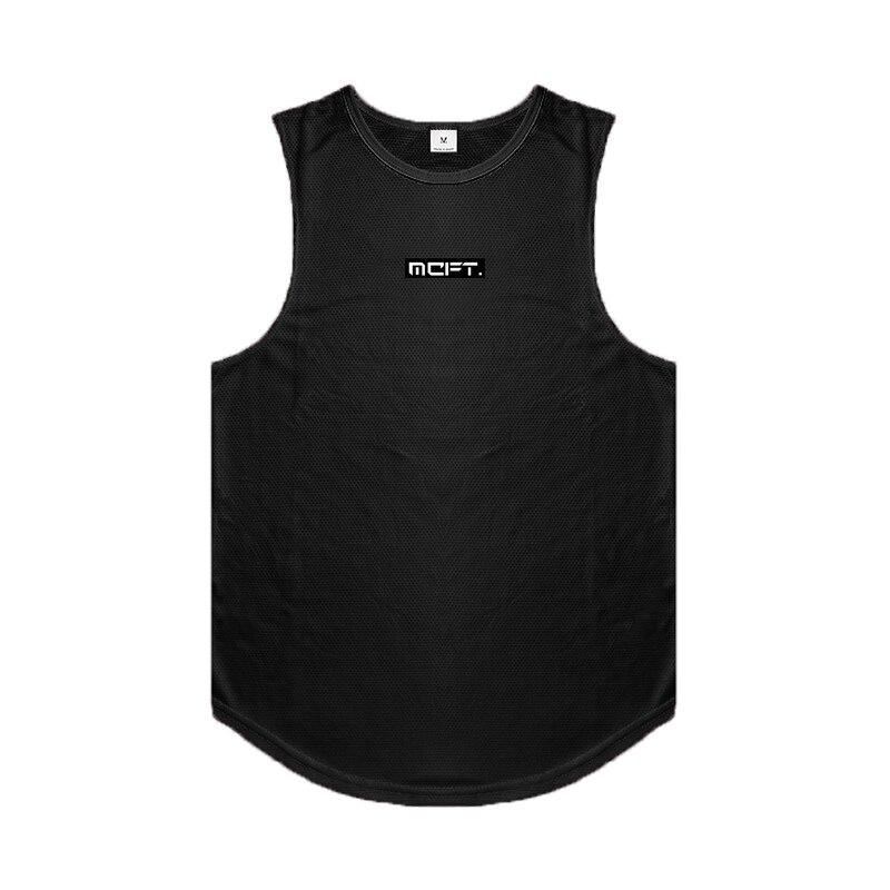 Muscleguys Men’s Professional Gym Bodybuilding Tank Top Breathable Comfortable Sleeveless T-shirt Fitness Vest Skin-friendly Soft Singlet