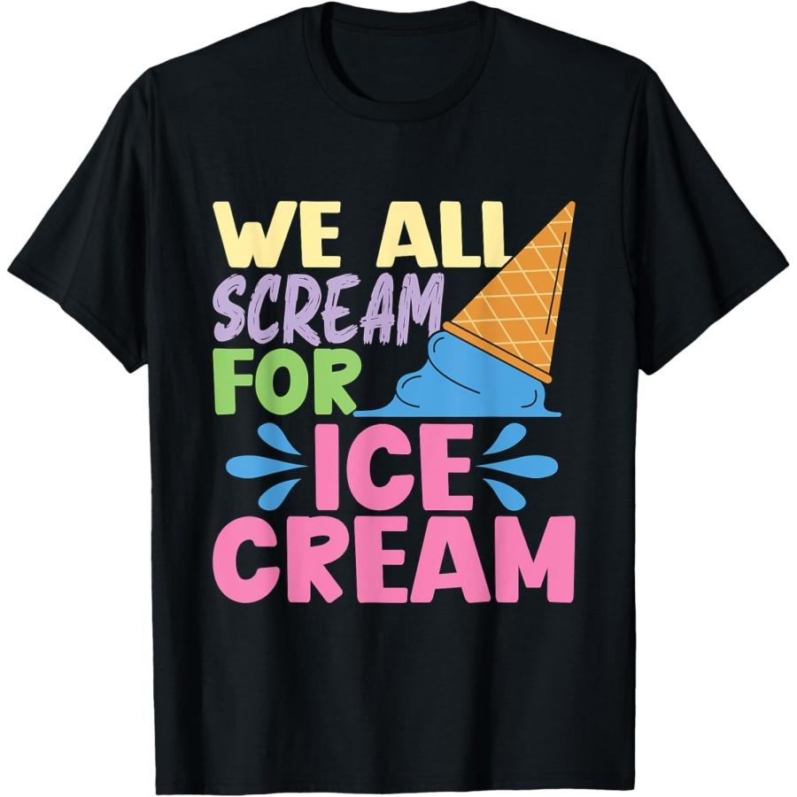 Мы все кричим за мороженое Замороженные фрукты Сладости Мороженое Мужская Женская Футболка S чёрный