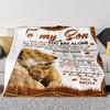Lion Printed Blanket-Soft and comfortable flannel blanket. A gift for family on Christmas, Valentine's Day and Mother's Day.