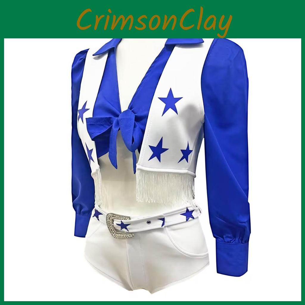 Football Match Cheerleader Girl Performance Costume Set For Cheerleading And Festive Activities