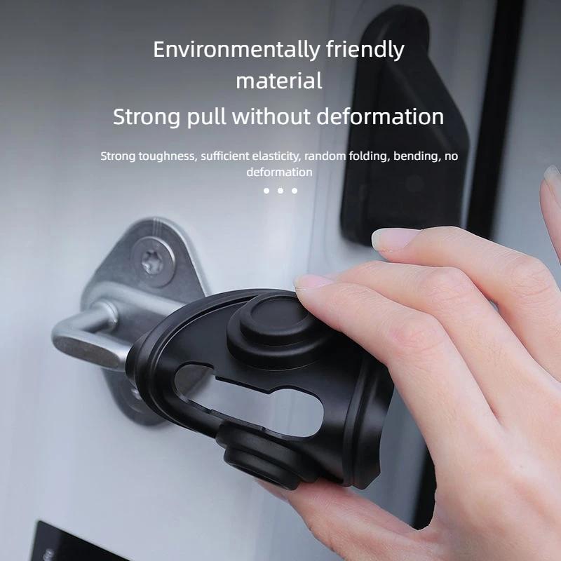 Coussin de Protection de Verrouillage de Portes Automobiles Réduction du Bruit Absorption des Chocs Couvercle de Verrouillage de Portes Universel Boucle de Verrouillage de Portes Manchon en Caoutchouc