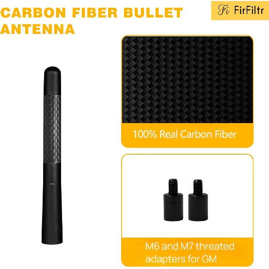 Carbon Fiber Truck Antenna for Chevy Silverado 1500 2500 3500 & GMC Sierra 1999-2025 2026,Chevy Silverado Antenna Truck Accessories,Short Car Video