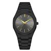 High-End Men's Quartz Watch with Large Dial and Steel Band, featuring Arabic Numerals.