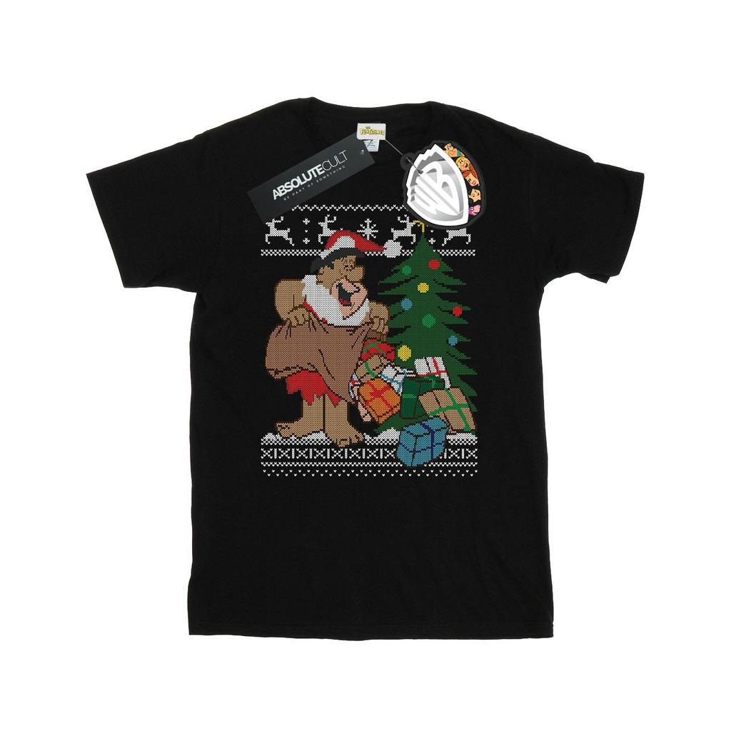 The Flintstones Mens Christmas Fair Isle T-Shirt