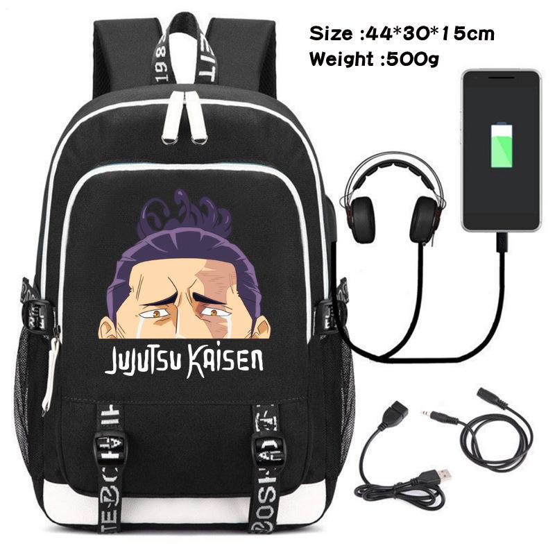 Spell Retreat Peripher bedruckter Rucksack USB-Lade-Rucksack Studenten-Schultasche Outdoor-Computertasche Reisetasche